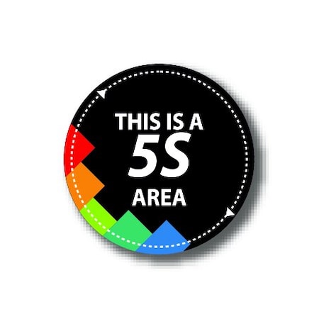 Ergomat 16in CIRCLE SIGNS - This Is A 5S Area DSV-SIGN 256 #1882 -UEN